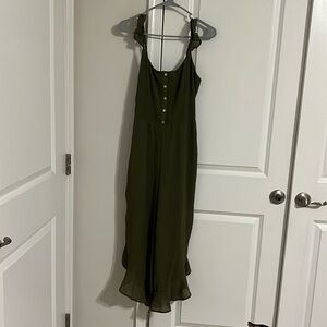 Fable chiffon jumpsuit in olive size L